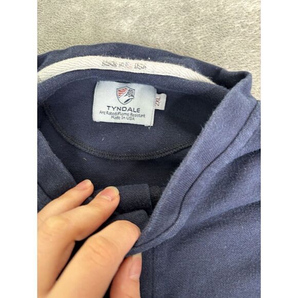 Tyndale Flame Resistant Long Sleeve T Shirt Men's Size 2XL XXL Blue Workwear - Picture 7 of 12